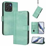 For Motorola Moto G15 / G15 Power Line Splicing Buckle Retro Leather Phone Case(Mint)