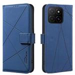 For Honor X5B Geometric Pattern RFID Leather Phone Case(Blue)