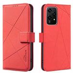For Honor 200 Lite Geometric Pattern RFID Leather Phone Case(Red)