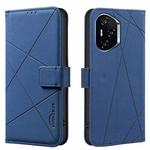 For Honor 300 Pro 5G / 300 Ultra 5G Geometric Pattern RFID Leather Phone Case(Blue)