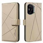 For Honor 300 Pro 5G / 300 Ultra 5G Geometric Pattern RFID Leather Phone Case(Beige)