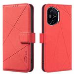 For Honor 300 Pro 5G / 300 Ultra 5G Geometric Pattern RFID Leather Phone Case(Red)