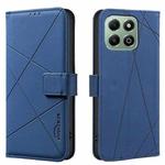 For Honor X6B Geometric Pattern RFID Leather Phone Case(Blue)