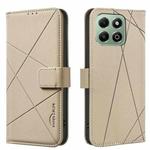 For Honor X6B Geometric Pattern RFID Leather Phone Case(Beige)