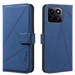 For Honor X7C / 200 Smart Geometric Pattern RFID Leather Phone Case(Blue)