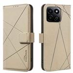 For Honor X7C / 200 Smart Geometric Pattern RFID Leather Phone Case(Beige)