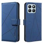 For Honor X8B Geometric Pattern RFID Leather Phone Case(Blue)