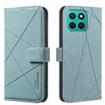 For Honor X8C Geometric Pattern RFID Leather Phone Case(Green)