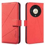 For Honor X9B / Magic6 Lite Geometric Pattern RFID Leather Phone Case(Red)