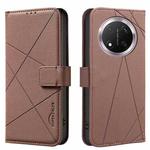 For Honor X9C 5G / Magic7 Lite Geometric Pattern RFID Leather Phone Case(Brown)