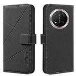 For Honor X9C 5G / Magic7 Lite Geometric Pattern RFID Leather Phone Case(Black)
