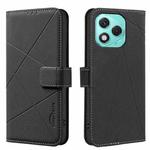 For Honor 400 Lite Geometric Pattern RFID Leather Phone Case(Black)