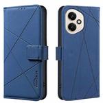 For Honor 400 Global 156.5mm Geometric Pattern RFID Leather Phone Case(Blue)