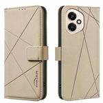 For Honor 400 Global 156.5mm Geometric Pattern RFID Leather Phone Case(Beige)
