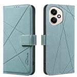 For Honor 400 Global 156.5mm Geometric Pattern RFID Leather Phone Case(Green)