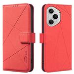 For Honor 400 Pro Global 160.8mm Geometric Pattern RFID Leather Phone Case(Red)