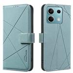 For Redmi Note 13 5G Geometric Pattern RFID Leather Phone Case(Green)