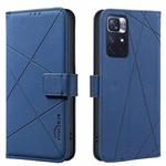 For Redmi Note 11 / 11S / 12S 6.43inch Geometric Pattern RFID Leather Phone Case(Blue)