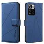 For Redmi Note 11 Pro / 11 Pro 5G Global Geometric Pattern RFID Leather Phone Case(Blue)