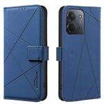 For Redmi 15C 4G 173.1mm / 15C 5G 173.1mm Geometric Pattern RFID Leather Phone Case(Blue)