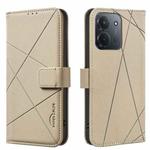 For Redmi 15C 4G 173.1mm / 15C 5G 173.1mm Geometric Pattern RFID Leather Phone Case(Beige)