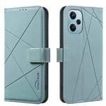 For Xiaomi Poco F5 5G Geometric Pattern RFID Leather Phone Case(Green)
