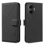For Xiaomi Poco F7 5G Global Geometric Pattern RFID Leather Phone Case(Black)