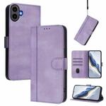 For Nothing CMF Phone 1 Line Splicing Buckle Retro Leather Phone Case(Purple)