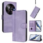 For ZTE Blade A75 5G / Nubia Focus 5G Line Splicing Buckle Retro Leather Phone Case(Purple)