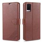For Vivo S7 AZNS Sheepskin Texture Horizontal Flip Leather Case with Holder & Card Slots & Wallet(Brown)
