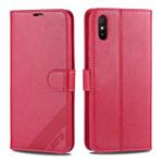 For Xiaomi Redmi 9A AZNS Sheepskin Texture Horizontal Flip Leather Case with Holder & Card Slots & Wallet(Red)
