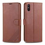 For Xiaomi Redmi 9A AZNS Sheepskin Texture Horizontal Flip Leather Case with Holder & Card Slots & Wallet(Brown)