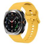 For Samsung Galaxy Watch Ultra 47mm Solid Color Colorful Buckle Silicone Watch Band(Yellow)
