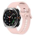 For Samsung Galaxy Watch Ultra 47mm Solid Color Colorful Buckle Silicone Watch Band(Pink)