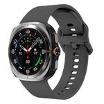 For Samsung Galaxy Watch Ultra 47mm Solid Color Colorful Buckle Silicone Watch Band(Dark Grey)