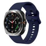For Samsung Galaxy Watch Ultra 47mm Solid Color Colorful Buckle Silicone Watch Band(Midnight Blue)