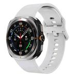 For Samsung Galaxy Watch Ultra 47mm Solid Color Colorful Buckle Silicone Watch Band(Silver Grey)