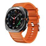 For Samsung Galaxy Watch Ultra 47mm Solid Color Sports Silicone Watch Band(Orange)