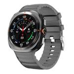 For Samsung Galaxy Watch Ultra 47mm Solid Color Sports Silicone Watch Band(Grey)