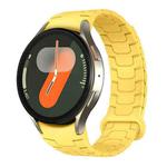 For Samsung Galaxy Watch 7 / 6 / 5 Magnetic Silicone Watch Band(Yellow)