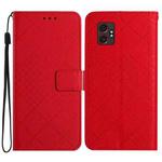 For Samsung Galaxy XCover7 Pro Rhombic Grid Texture Leather Phone Case(Red)