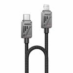 Yesido CA195 27W 3A USB-C / Type-C to 8 Pin Zinc Alloy Data Cable, Length:1.2m(Black)