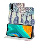 For Huawei Y8s 3D Painting Pattern Coloured Drawing Horizontal Flip PU Leather Case with Holder & Card Slots & Wallet & Lanyard(Feather Wind Chime)