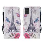 For Samsung Galaxy M31s 3D Painting Pattern Coloured Drawing Horizontal Flip PU Leather Case with Holder & Card Slots & Wallet & Lanyard(Eiffel Tower)