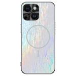 For iPhone 13 Dazzling Acrylic Shockproof MagSafe Phone Case(White)