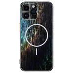 For iPhone 12 Pro Max Dazzling Acrylic Shockproof MagSafe Phone Case(Black)