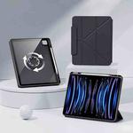 For iPad Air 13 2025 / 2024 / Pro 12.9 Relieve Stress Rotatable Y-Fold Leather Tablet Case(Black)