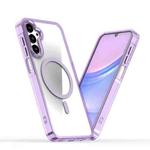 For Samsung Galaxy A15 5G / 4G MagSafe Magnetic Clear Phone Case(Purple)