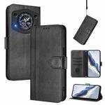 For Cubot A30 Line Splicing Buckle Retro Leather Phone Case(Black)