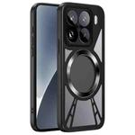 For Xiaomi 15 Silicone Cooling Hollow Metal MagSafe Phone Case(Black)